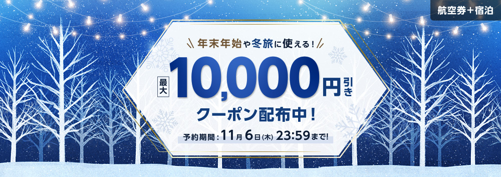 公式ダイナミックパッケージ（航空券+ホテル）STARFRIDAY限定クーポン