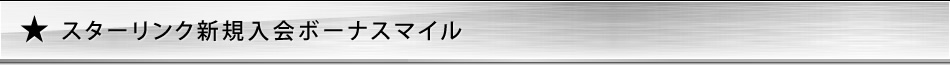 スターリンク新規入会ボーナスマイル スターリンク新規入会ボーナスマイル
