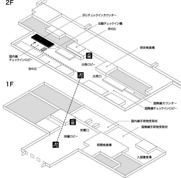 北九州空港 旅客ターミナルビルの地図