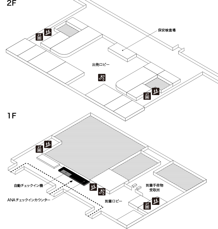 山口宇部空港 旅客ターミナルの地図