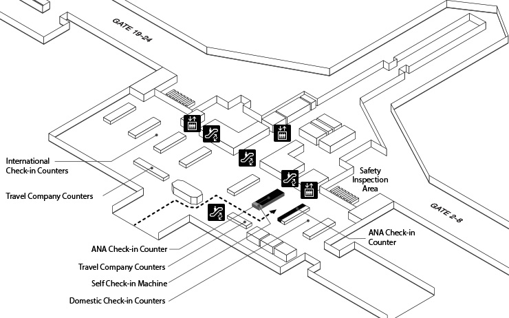 Map of Chubu Centrair International Airport Flight Terminal