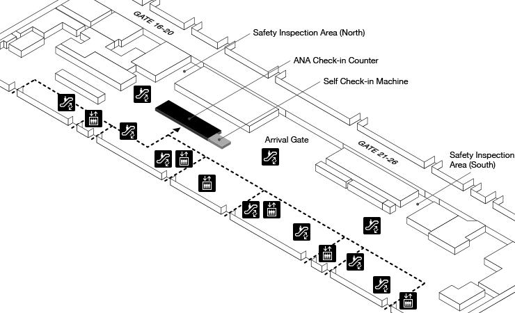 Map of Kansai Airport Terminal 1