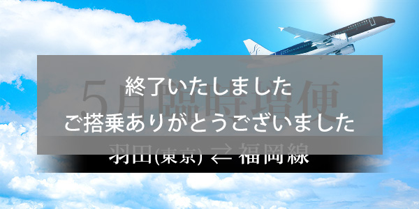Extra flights between Tokyo (Haneda) and Fukuoka in May