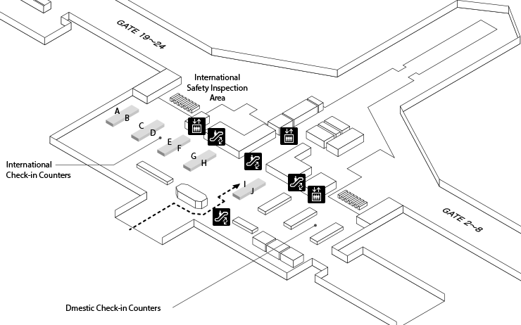 Map of Chubu Centrair International Airport Flight Terminal
