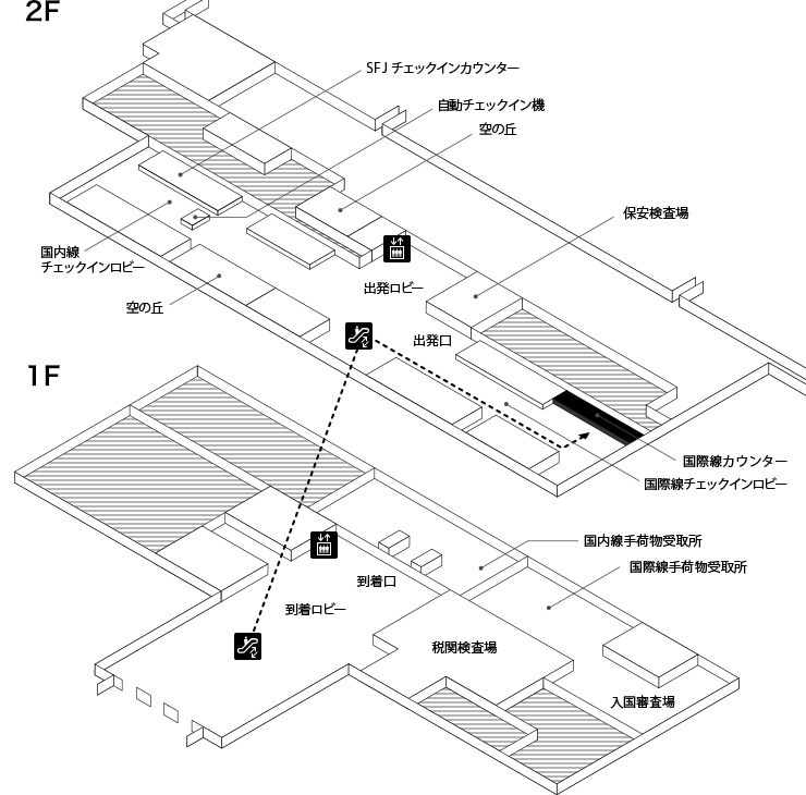 北九州空港 旅客ターミナルビルの地図