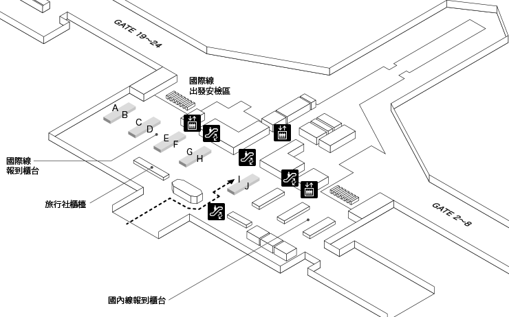 中部国際空港 旅客ターミナルの地図