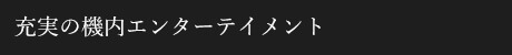 充実の機内エンターテイメント