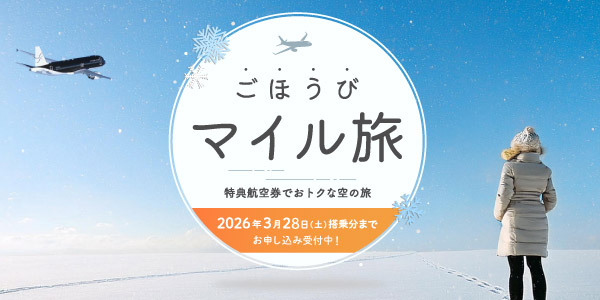 貯まったマイルで気軽な空の旅
